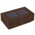 Mesa de centro con Infinity LED marrón roble 116x69x40