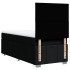 Cama box spring con colchón tela negro 80x200