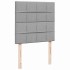 Cama box spring con colchón tela gris claro 80x200