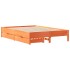 Estructura de cama sin colchón madera maciza marrón 135x190