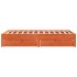 Estructura de cama sin colchón madera maciza marrón 135x190