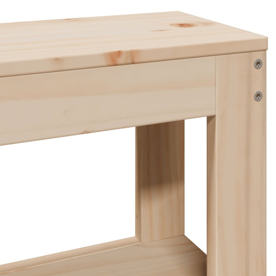 Estructura de cama sin colchón madera maciza de pino 100x200