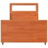 Cama sin colchón madera maciza de pino marrón cera 100x200