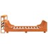 Cama sin colchón madera maciza de pino marrón cera 100x200
