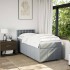 Cama box spring con colchón tela gris claro 90x200