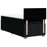 Cama box spring con colchón tela negro 90x200