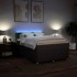 Cama box spring con colchón tela marrón oscuro 160x200