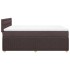 Cama box spring con colchón tela marrón oscuro 160x200