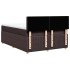 Cama box spring con colchón tela marrón oscuro 160x200