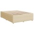 Cama box spring con colchón tela color crema 160x200