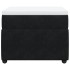 Cama box spring con colchón cuero sintético negro 90x190