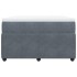 Cama box spring con colchón terciopelo gris oscuro 120x190