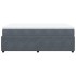 Cama box spring con colchón terciopelo gris oscuro 120x190