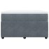 Cama box spring con colchón terciopelo gris oscuro 120x200