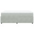 Cama box spring con colchón terciopelo gris claro 140x190