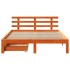 Estructura cama con cajones madera pino marrón cera 150x200