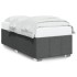 Estructura de cama sin colchón tela gris oscuro 80x200