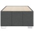 Estructura de cama sin colchón tela gris oscuro 80x200