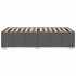 Estructura de cama sin colchón tela gris oscuro 80x200