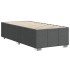 Estructura de cama sin colchón tela gris oscuro 80x200