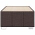 Estructura de cama sin colchón tela marrón oscuro 80x200
