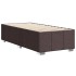 Estructura de cama sin colchón tela marrón oscuro 80x200