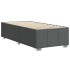 Estructura de cama sin colchón tela gris oscuro 90x190