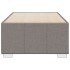 Estructura de cama sin colchón tela gris taupe 90x190