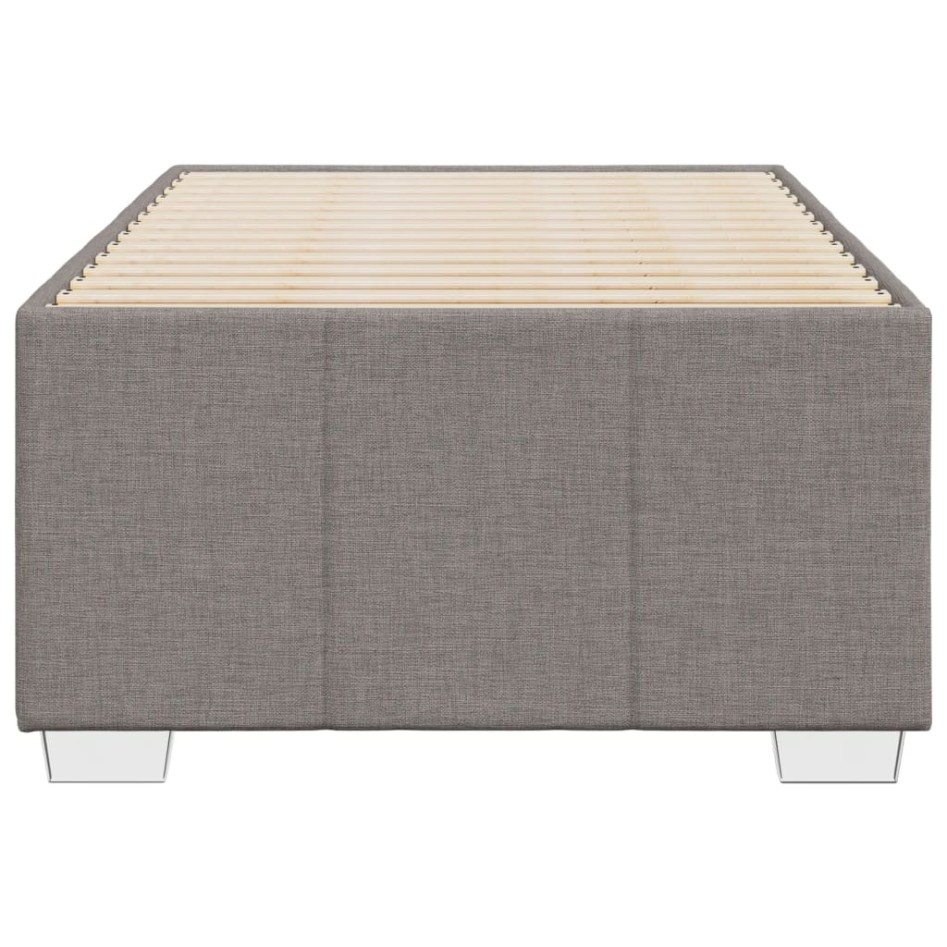 Estructura de cama sin colchón tela gris taupe 90x190