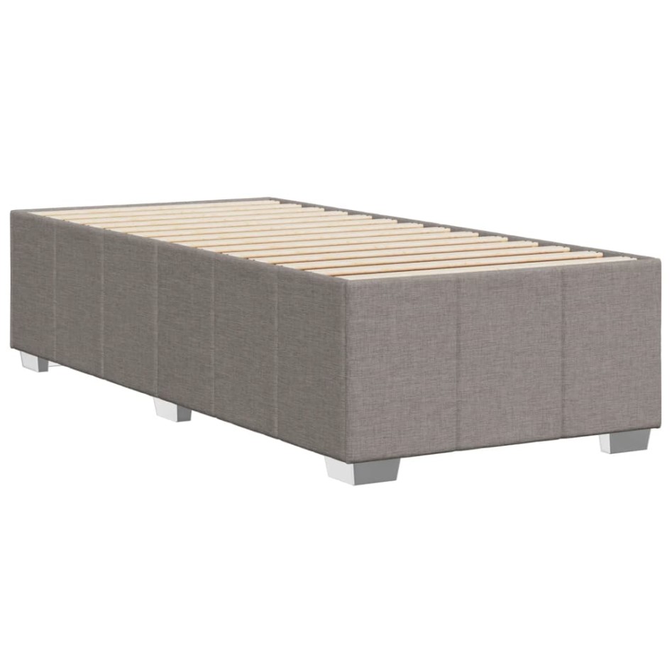 Estructura de cama sin colchón tela taupe 90x200
