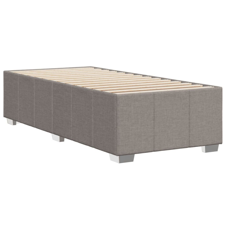 Estructura de cama sin colchón tela gris taupe 100x200