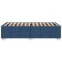 Estructura de cama sin colchón tela azul 100x200