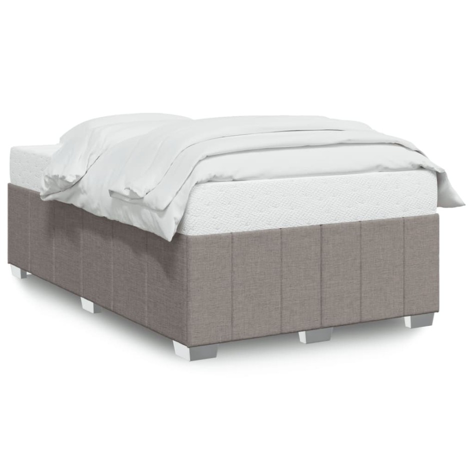 Estructura de cama sin colchón tela gris taupe 120x190