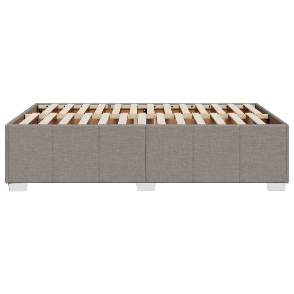 Estructura de cama sin colchón tela gris taupe 120x190