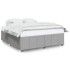 Cama sin colchón tela gris claro 200x200