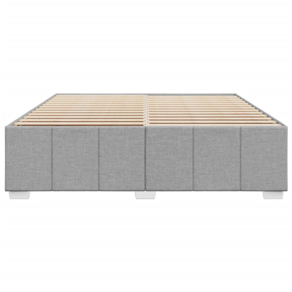 Cama sin colchón tela gris claro 200x200