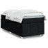 Cama box spring con colchón tela negro 80x200