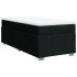 Cama box spring con colchón tela negro 80x200