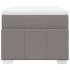 Cama box spring con colchón tela gris taupe 80x200