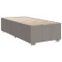 Cama box spring con colchón tela gris taupe 80x200
