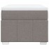 Cama box spring con colchón tela gris taupe 90x190