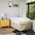 Cama box spring con colchón tela color crema 90x200