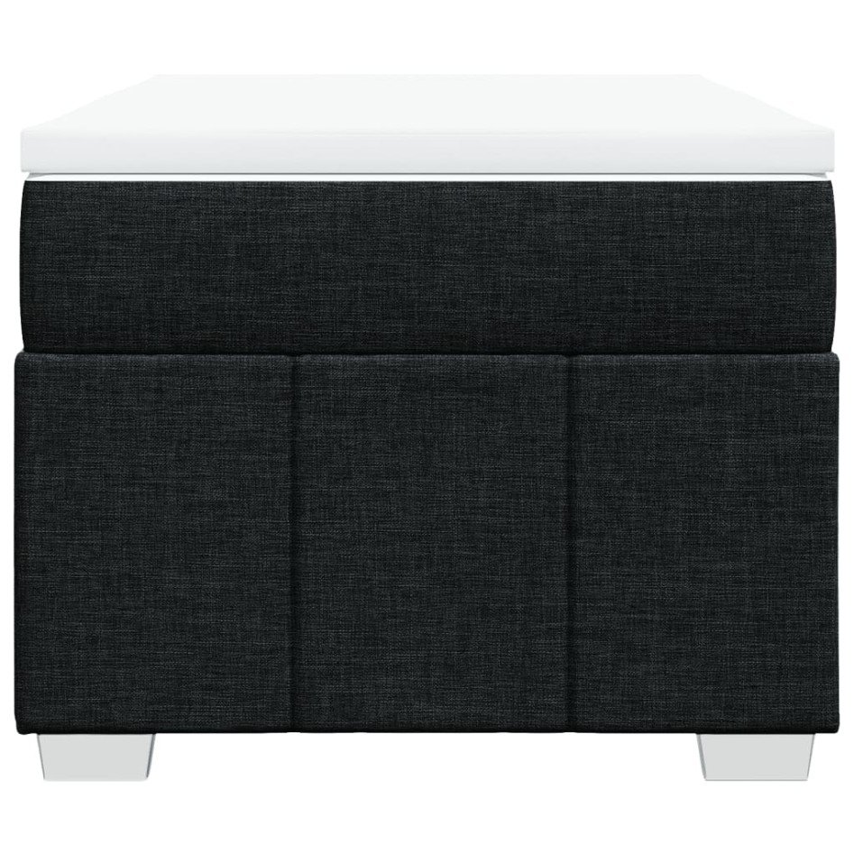 Cama box spring con colchón tela negro 100x200