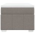 Cama box spring con colchón tela gris taupe 100x200