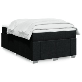 Cama box spring con colchón tela negro 120x190
