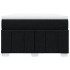 Cama box spring con colchón tela negro 120x190