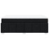 Cama box spring con colchón tela negro 120x190