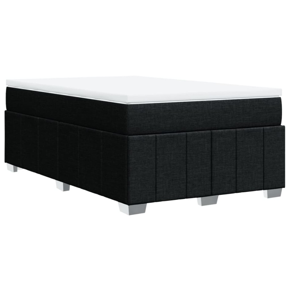 Cama box spring con colchón tela negro 120x190
