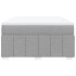 Cama box spring con colchón tela gris claro 140x190