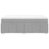 Cama box spring con colchón tela gris claro 140x190